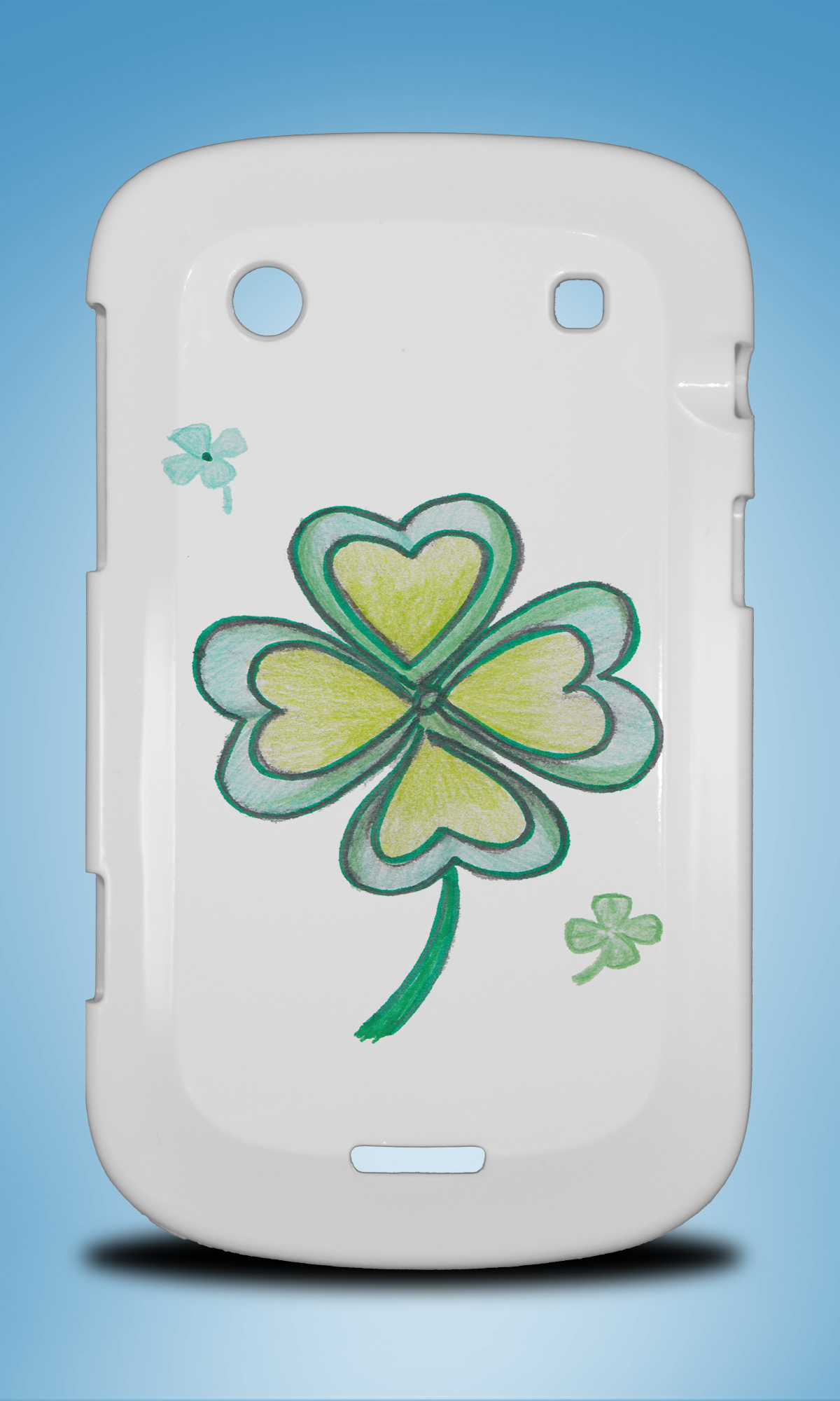 1200x2000 Four Leaf Clover Sketch Art Hard Case For Blackberry Bold Touch - Four Leaf Clover Sketch