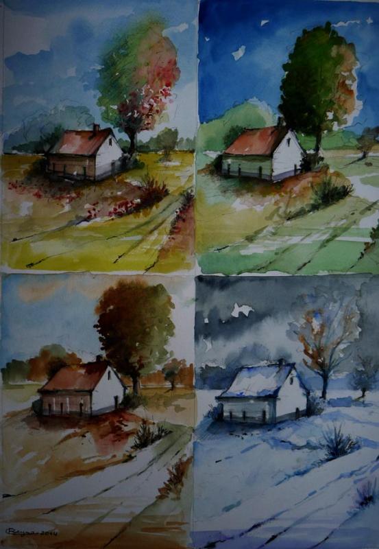 553x800 Sketch The Four Seasons - Four Seasons Sketch