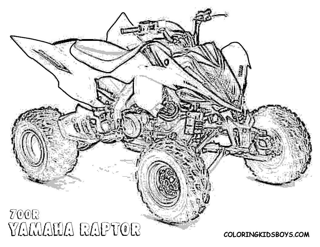1056x816 Four Wheelers Coloring Pages Raptor 700r Atv 4 Wheeler - Four Wheeler Sketch