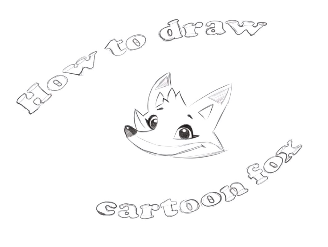 1065x804 How To Draw A Cartoon Fox Sketch Video Tutorial Vector Graphics Blog - Fox Sketch Easy