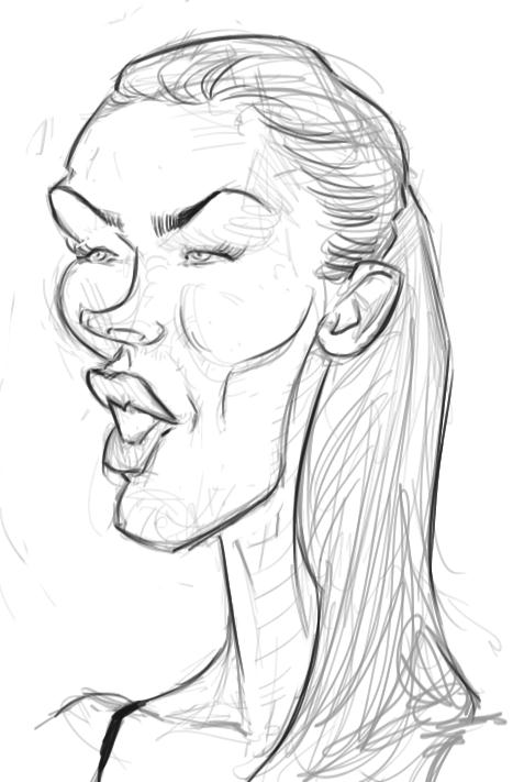 477x711 The Art Of William Appledorn I Can Draw Megan Fox With My Eyes Closed - Fox Sketch Easy