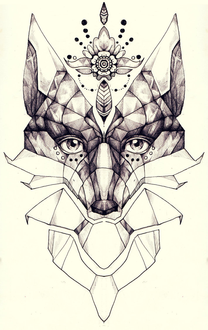 710x1125 Fox Tattoo Design By Raskina - Fox Tattoo Sketch