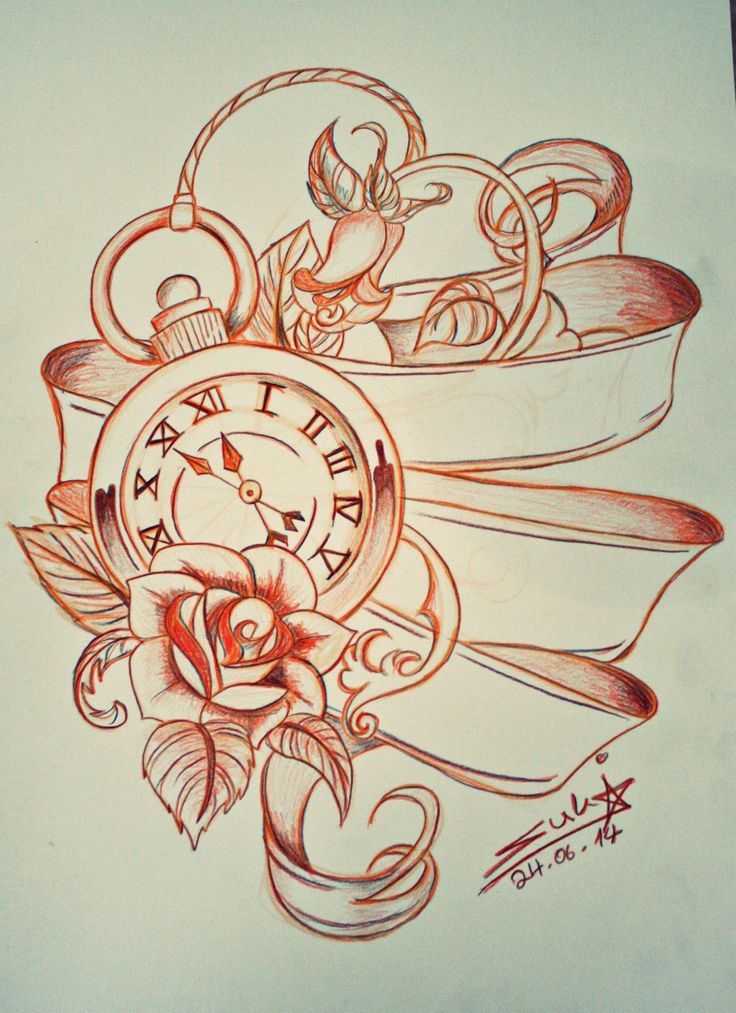 736x1013 Image Result For Pocket Watch Tattoo Sketch Drawings On Rose Peony - Frame Tattoo Sketch