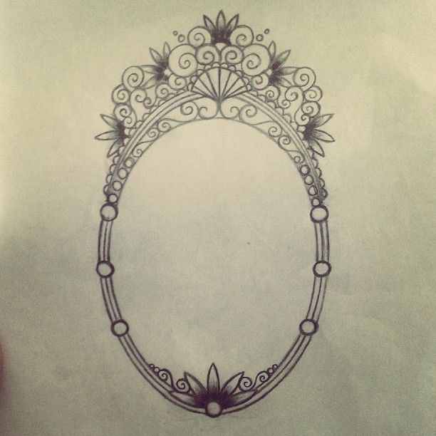 612x612 Cat In Frame Tattoo Design - Frame Tattoo Sketch