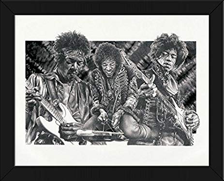 463x374 Jimi Hendrix Original Sketch Prints - Framed Sketch Prints