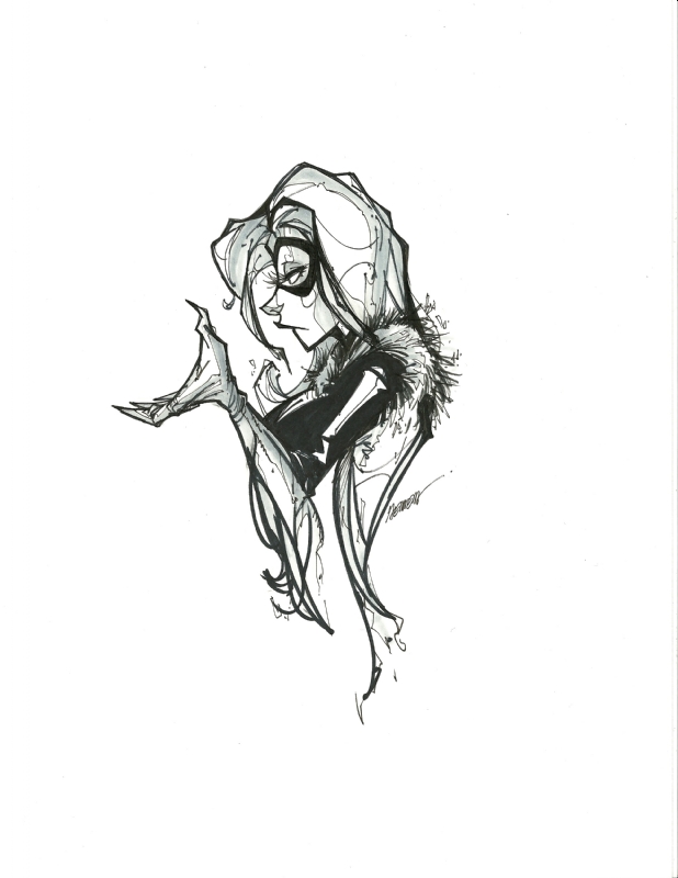 618x800 Black Cat - Francisco Herrera Sketch