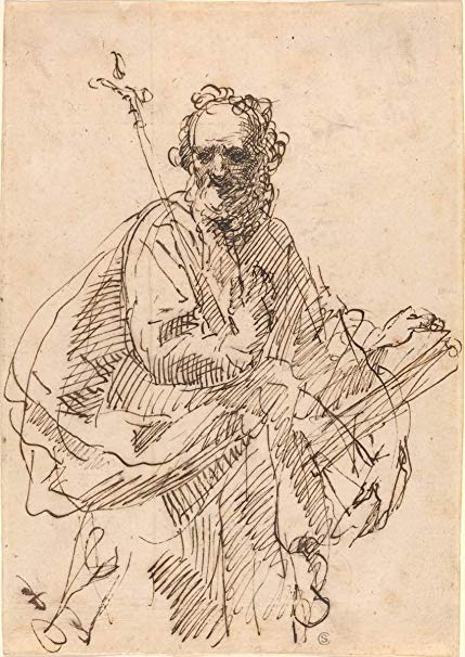 429x606 Artist Francisco Herrera Ii Drawing A Standing - Francisco Herrera Sketch