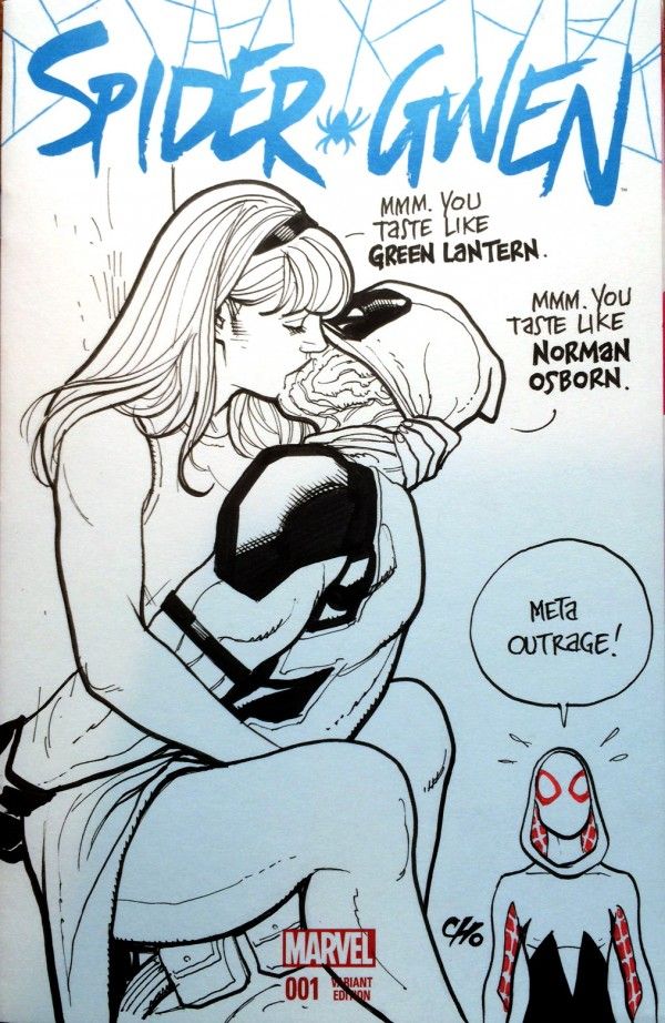 600x922 Frank Cho Provides Spider Gwen And Power Girl Outrage From London - Frank Cho Sketch