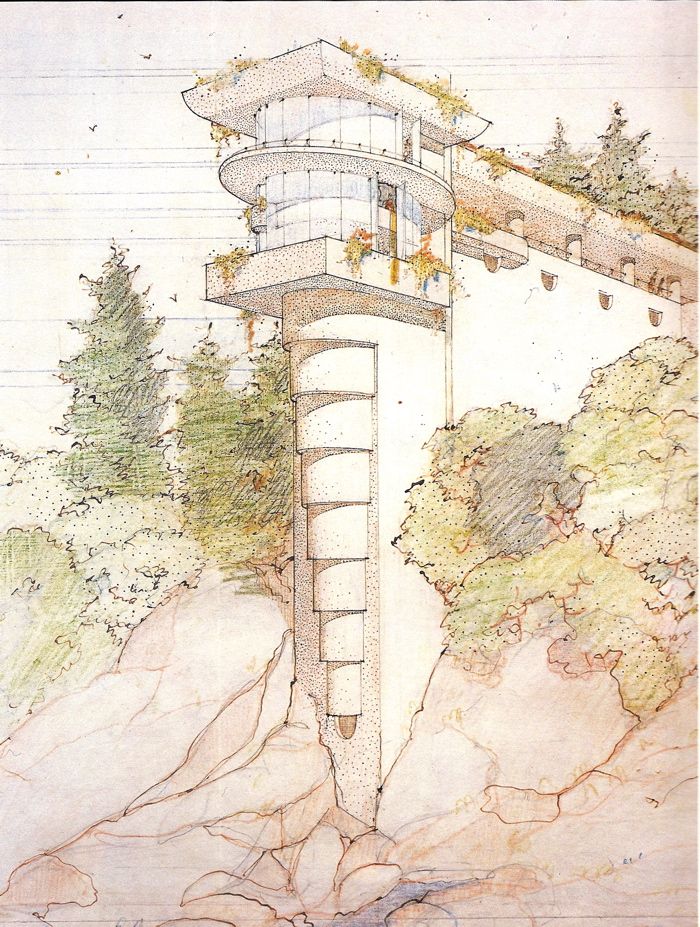 700x927 Morris Residence (A.k.a. Seacliff) By Frank Lloyd Wright - Frank Lloyd Wright Sketches