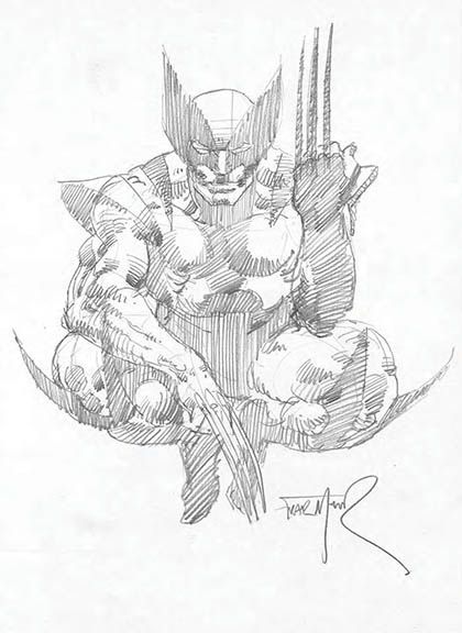 420x576 Wolverine Sketch By Frank Miller (1983) Astonishing X Men - Frank Miller Sketch