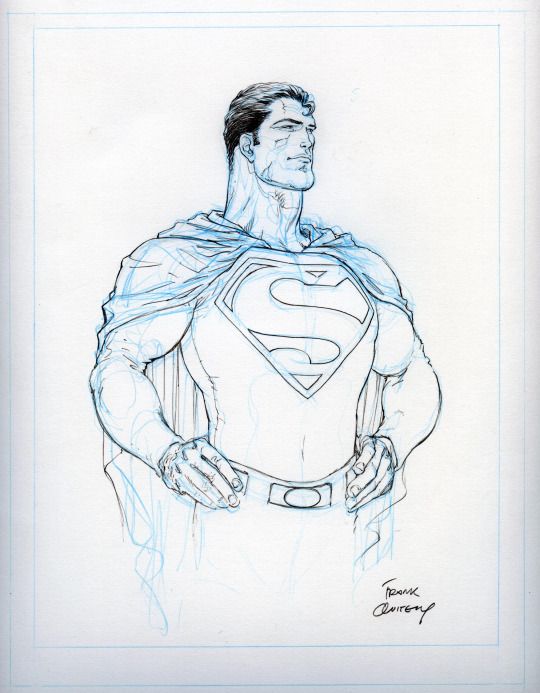 540x693 Original Superman Sketch By Frank Quitely The Artsy Side And - Frank Quitely Sketch
