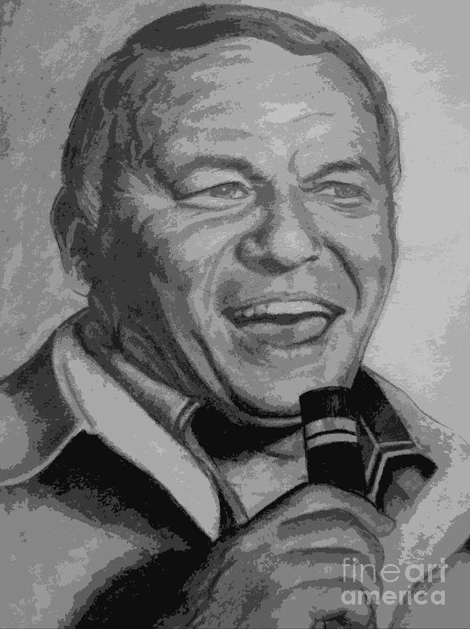 672x900 Frank Sinatra Drawing By Denise Haddock - Frank Sinatra Sketch