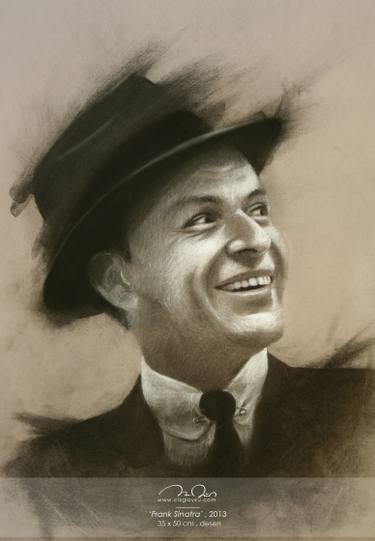 375x541 Frank Sinatra Drawing By Mehmet Saatchi Art - Frank Sinatra Sketch
