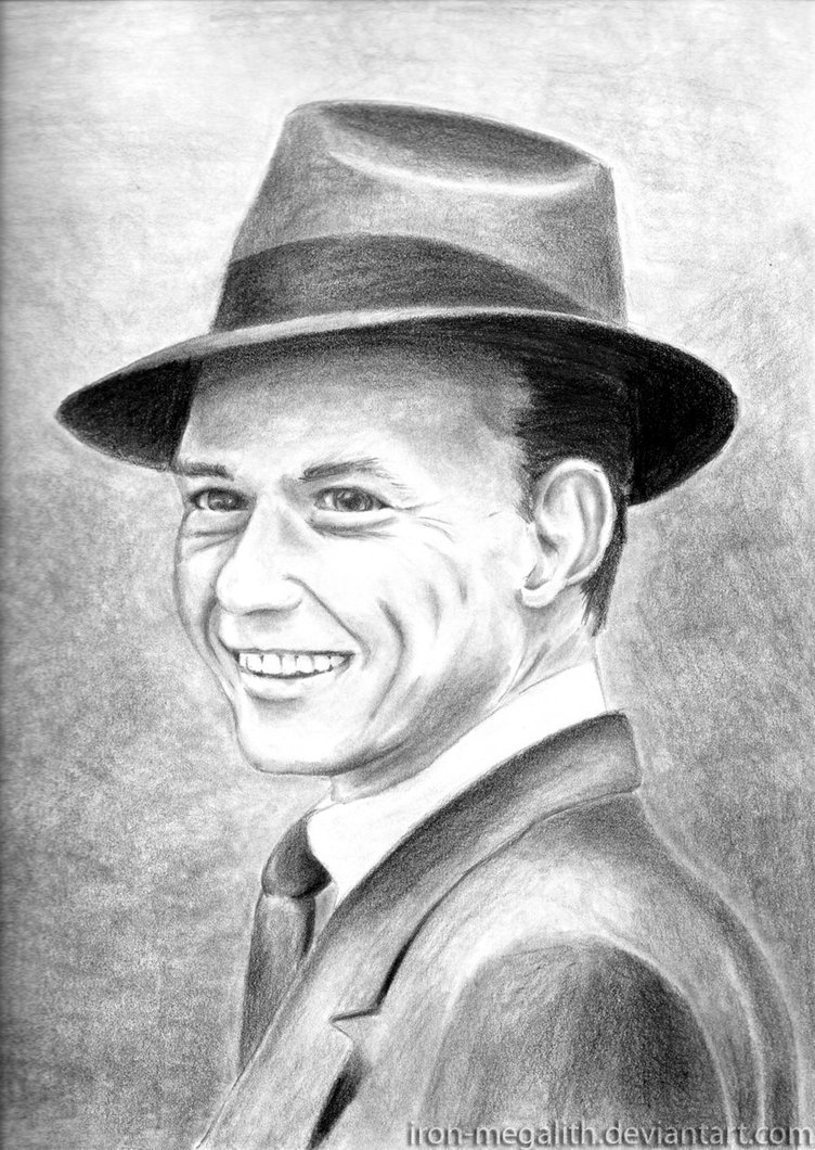 752x1060 Pencil Drawingfrank Sinatra By Iron Megalith - Frank Sinatra Sketch