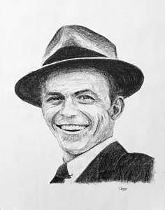 236x300 Sinatra Drawing By John Emery - Frank Sinatra Sketch