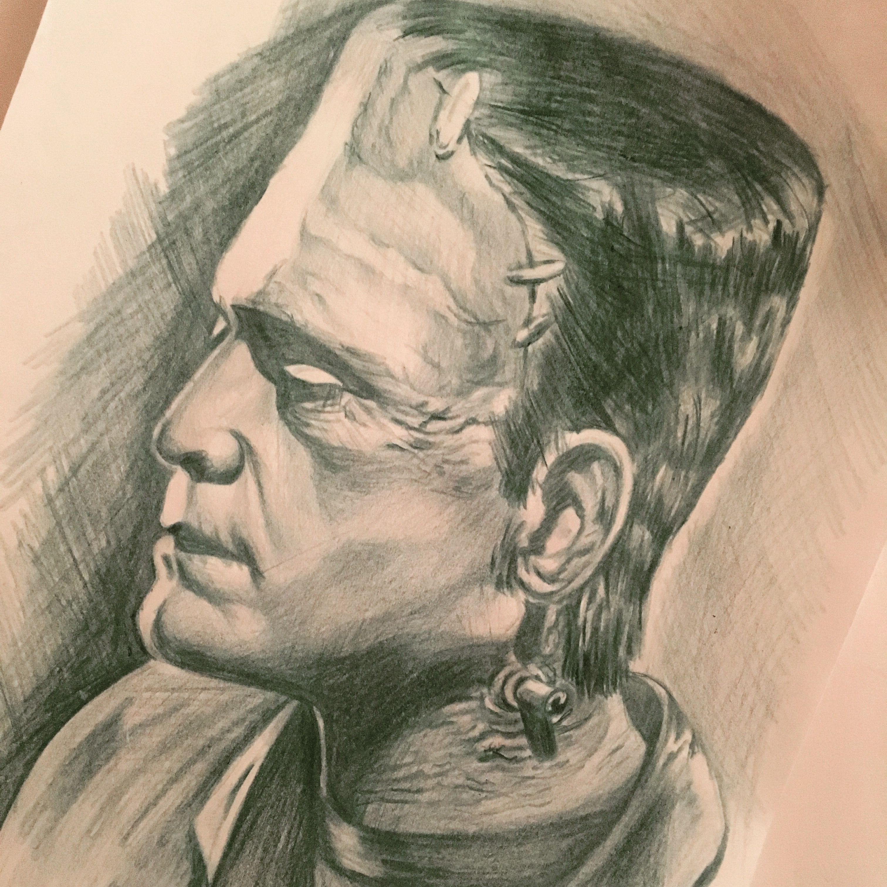 Frankenstein Sketch at PaintingValley.com | Explore collection of ...