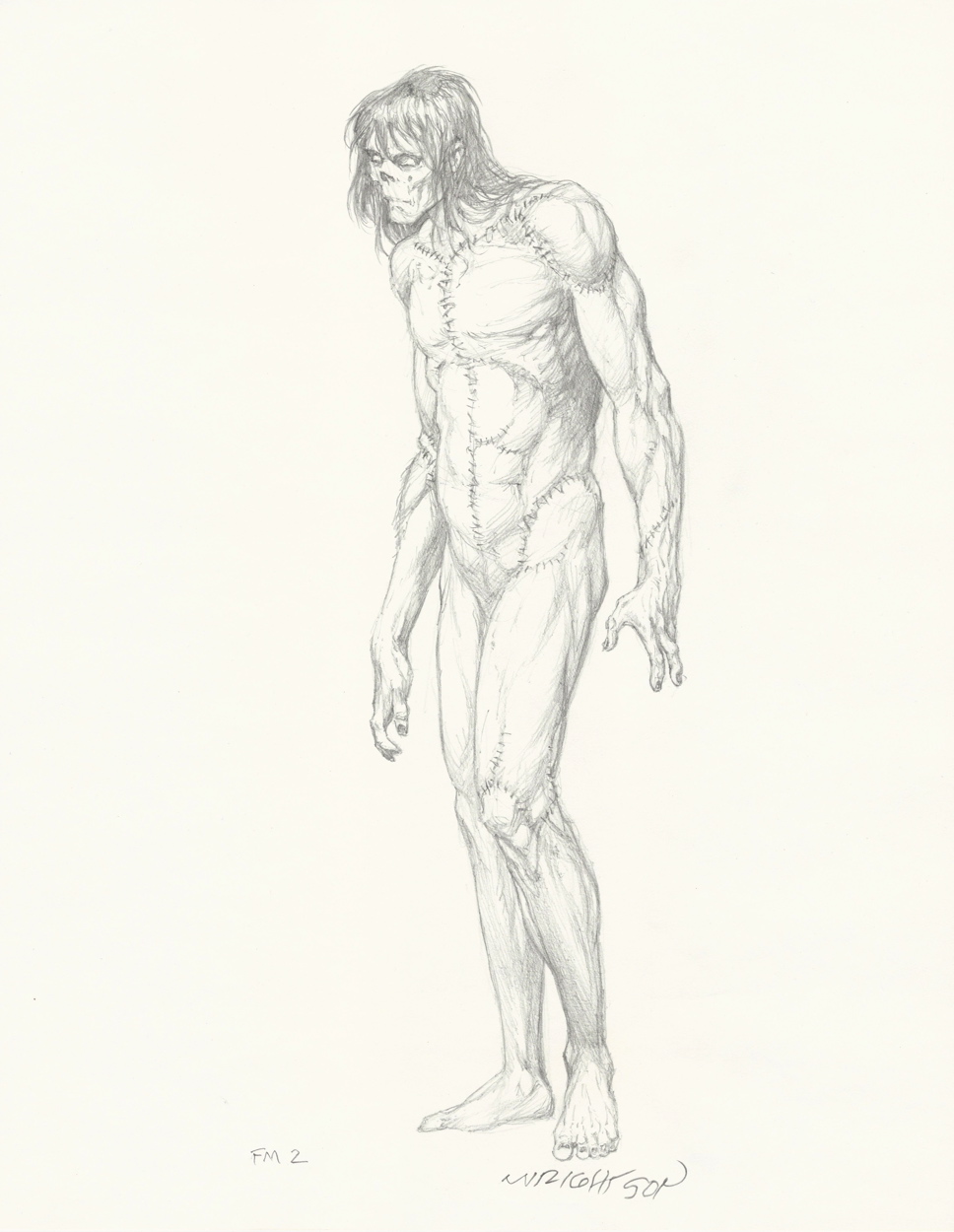 968x1250 Bernie Wrightson Original Art Illustration ~ Frankenstein Monster - Frankenstein Sketch