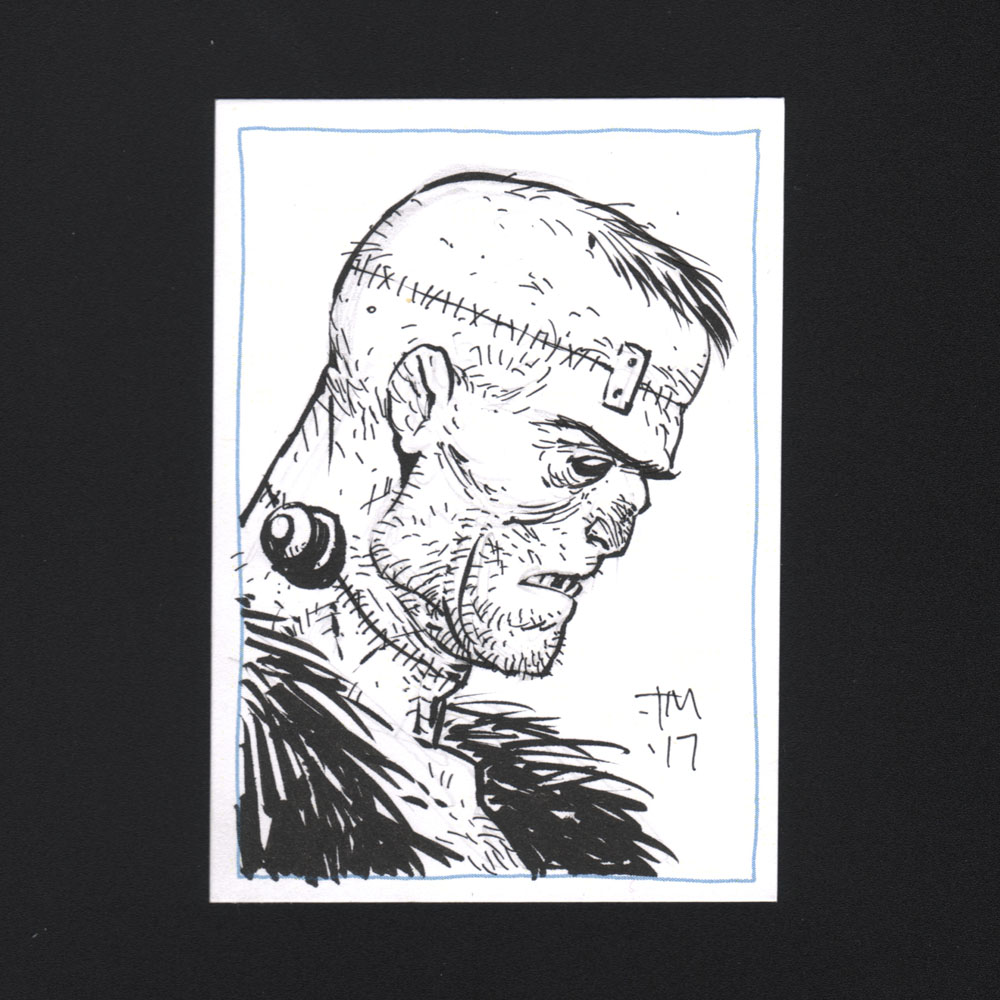 1000x1000 Sketch Of The Day! Frankenstein Sketch Card Colonel Tony Moore - Frankenstein Sketch