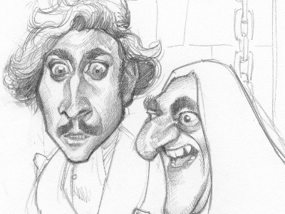 400x300 Young Frankenstein Sketch By Alex Gallego - Frankenstein Sketch