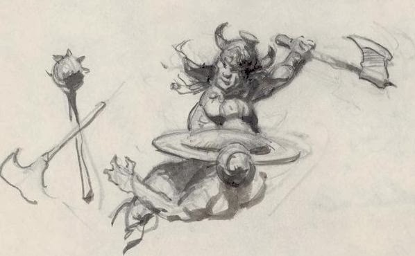 598x370 Portable Dinosaurs Further Frazetta Sketches - Frazetta Sketches