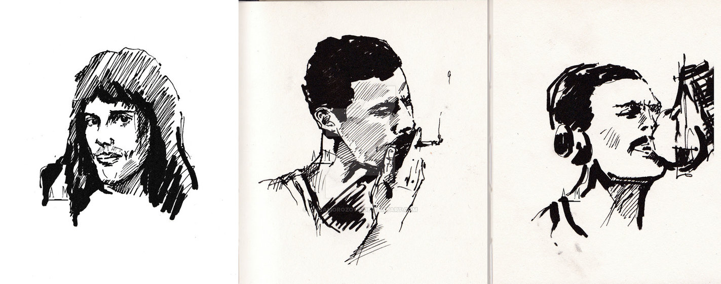 1423x562 Freddie Mercury. Sketches. By Annamorozova - Freddie Mercury Sketch