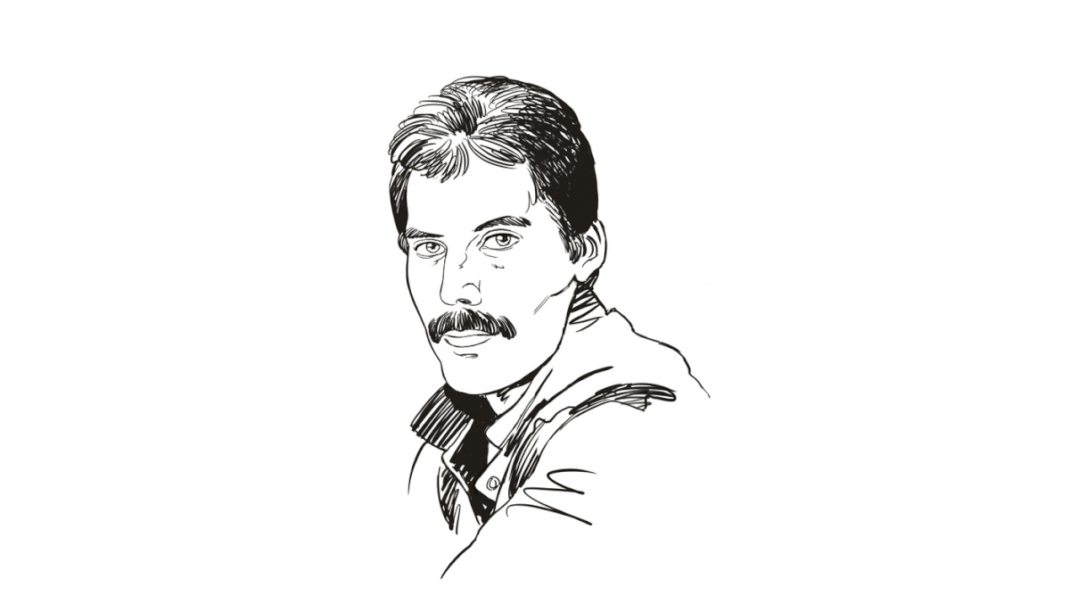 1200x686 Born To Be King - Freddie Mercury Sketch