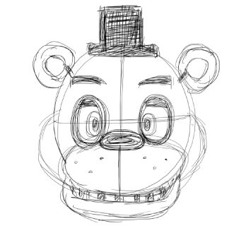 Freddy Fazbear Sketch at PaintingValley.com | Explore collection of ...