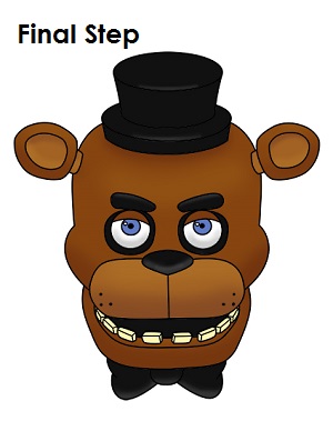 300x388 How To Draw Freddy Fazbear - Freddy Fazbear Sketch