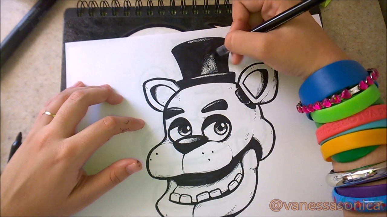 1280x720 How To Draw Freddy Fazbear - Freddy Fazbear Sketch