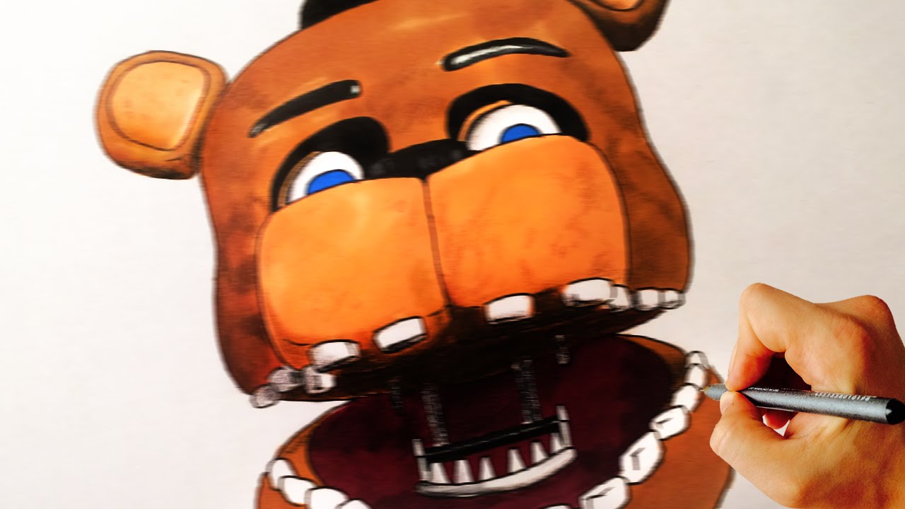 1280x720 How To Draw Freddy Fazbear Jumpscare From Five Nights - Freddy Fazbear Sketch