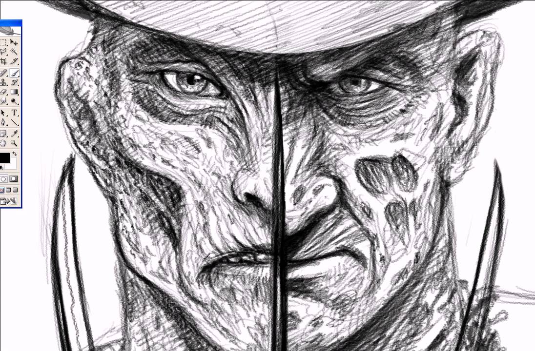1096x720 Freddy Krueger Speedpainting - Freddy Krueger Sketch