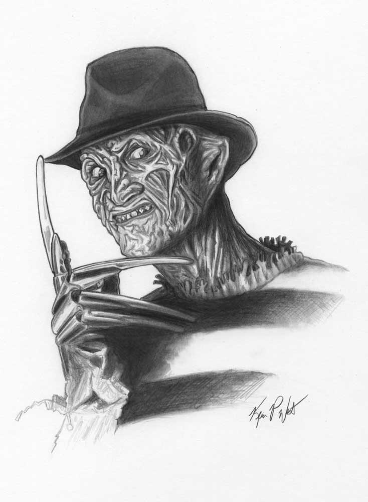 734x1000 Freddy Krueger By Freakcastle - Freddy Krueger Sketch