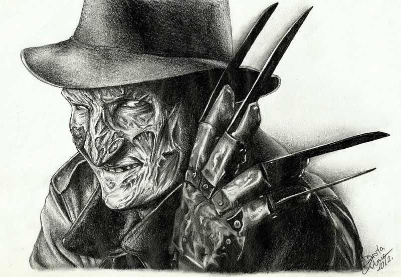 800x553 Freddy Krueger Portrait By On @ - Freddy Krueger Sketch