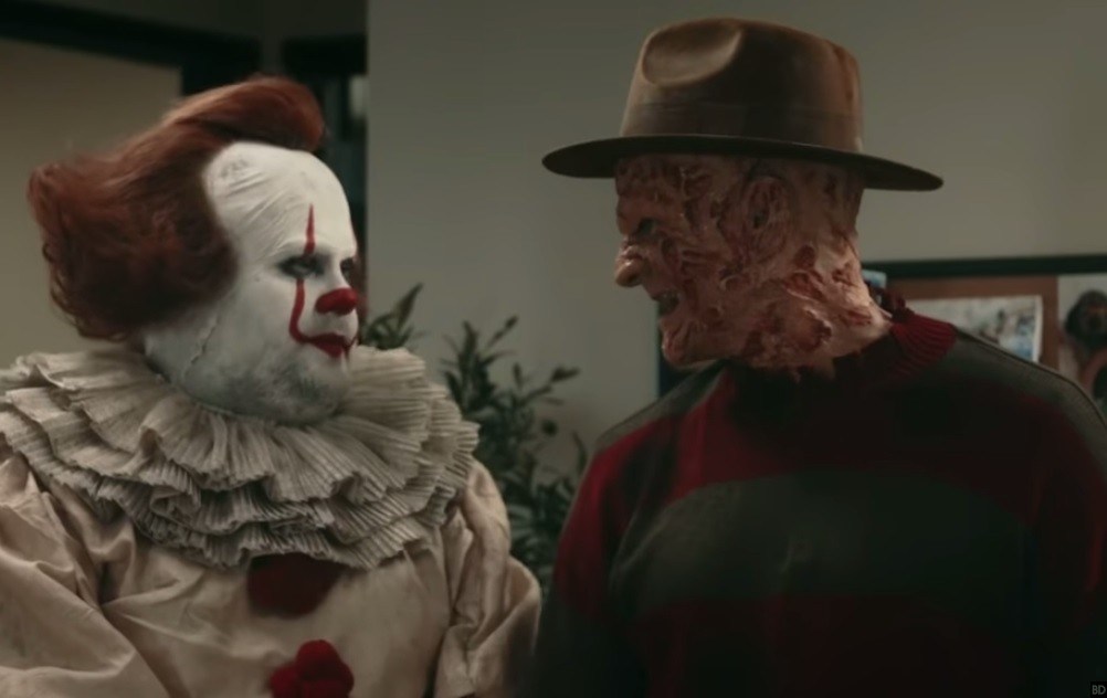 1002x632 Pennywise And Freddy Krueger Join Forces In Hilarious Late Late - Freddy Krueger Sketch