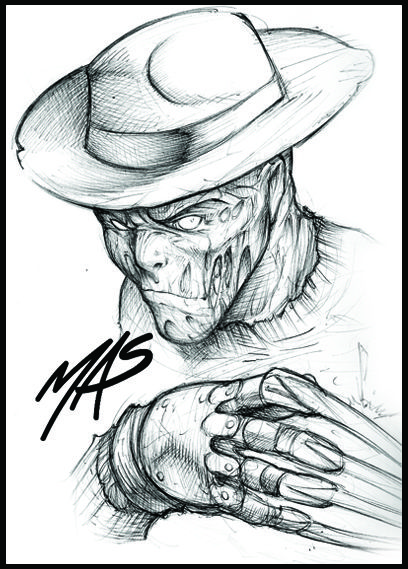 408x569 Quick Freddy Krueger Sketch Mas Sketchwork - Freddy Krueger Sketch
