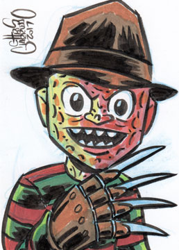 258x360 Chris G Daily Sketch Card - Freddy Krueger Sketch