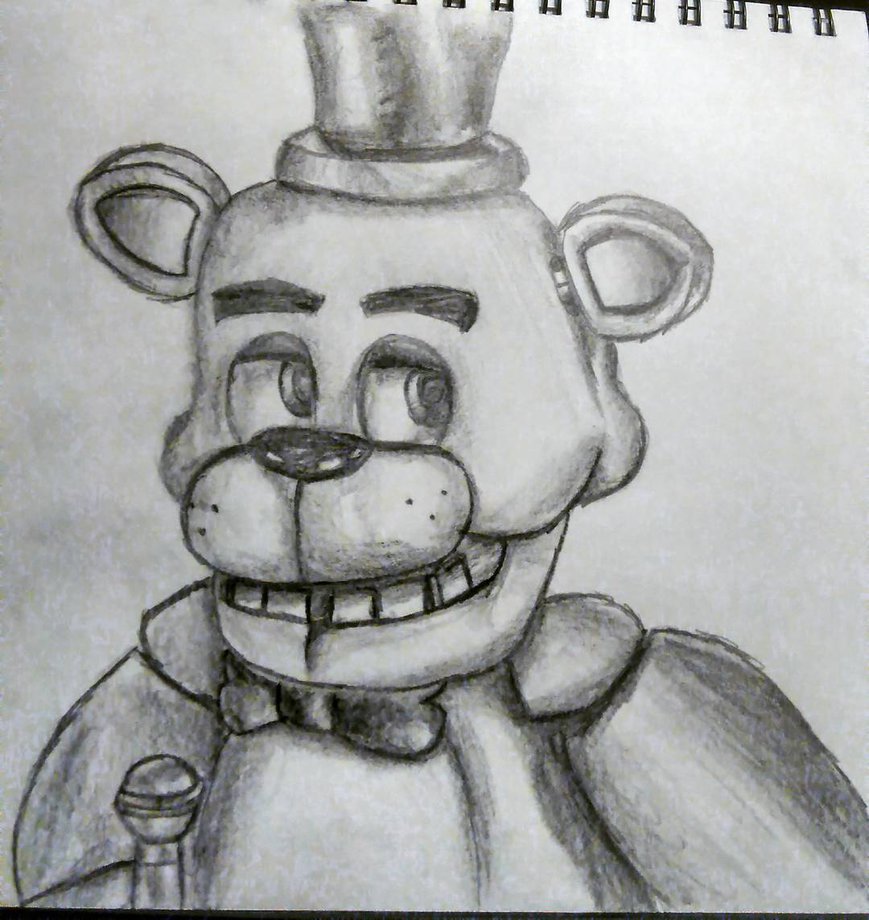 869x920 Freddy Fazbear Drawing~ By Theawesomluigi - Freddy Sketch