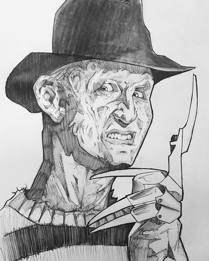 720x900 Freddy Krueger Drawing By Wickedlamb - Freddy Sketch