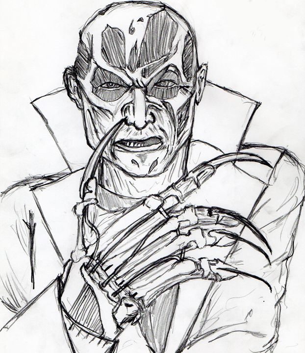622x720 Freddy Krueger From A New Nightmare. - Freddy Sketch