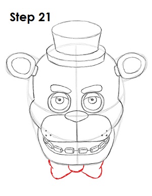 300x388 How To Draw Freddy Fazbear - Freddy Sketch
