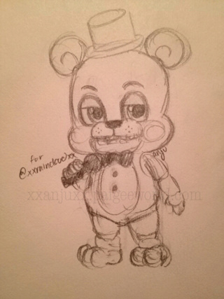 320x427 Sketch Request For @xxraincloudxx Toy Freddy From Five Nights At - Freddy Sketch