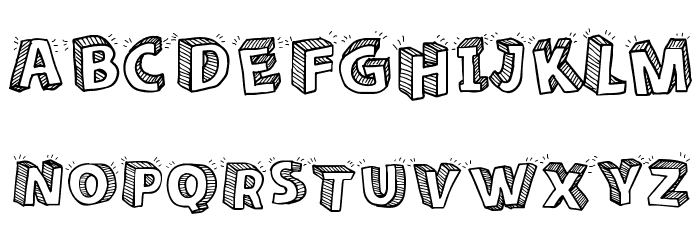 700x240 Sketch 3d Font Download - Free 3d Sketch