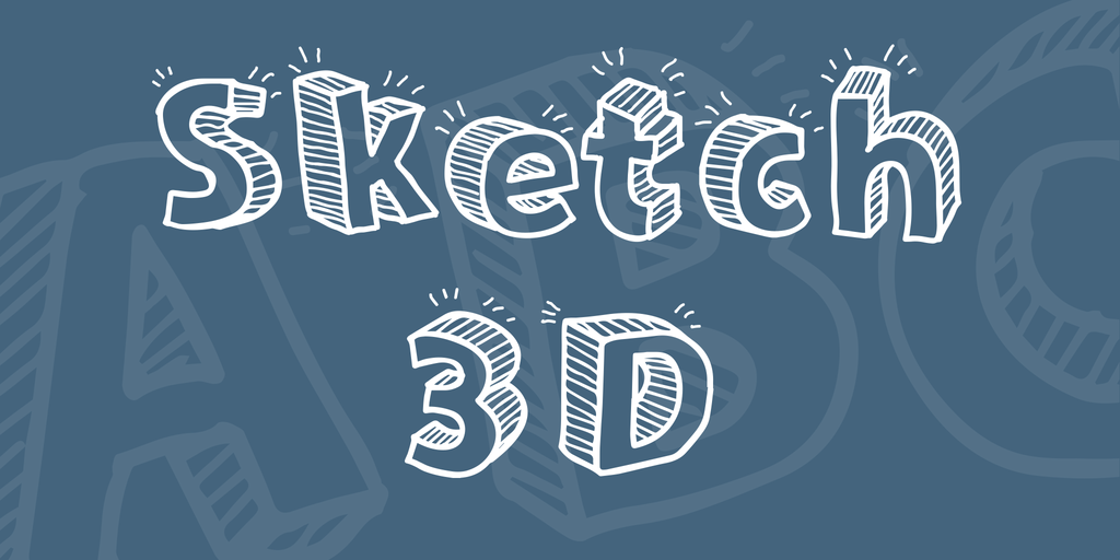1024x512 Sketch 3d Font 1001 Fonts - Free 3d Sketch