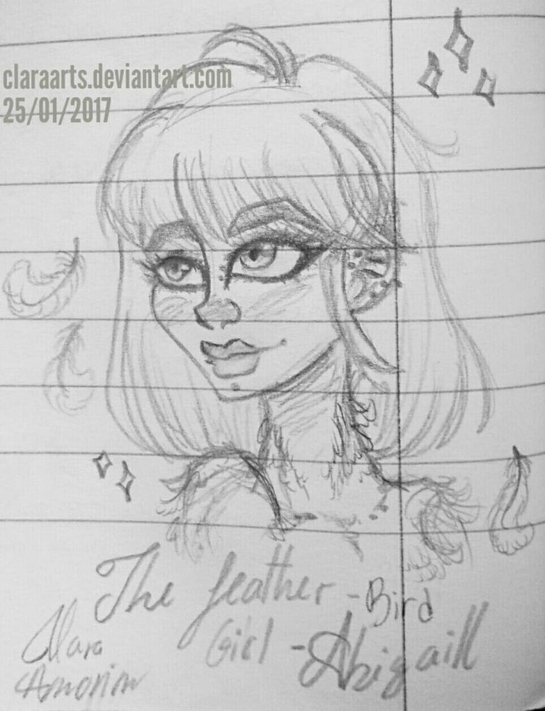 783x1020 Free Bird (Abigail) Sketch By Claraarts - Free Bird Sketch
