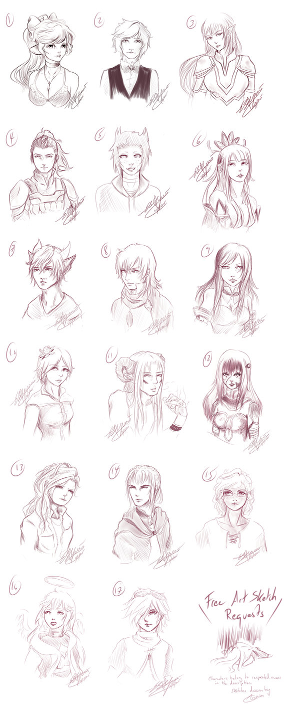 568x1404 Free Sketch Requests [Digital] By Arcnim - Free Digital Sketch