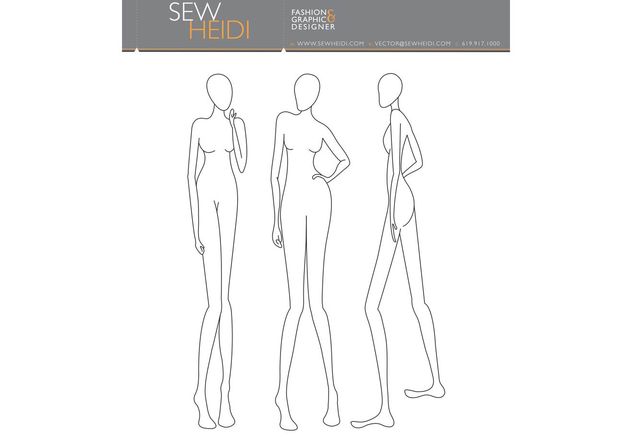 632x442 Female Fashion Croquis Blank Fashion Sketches Free Vector - Free Fashion Sketches