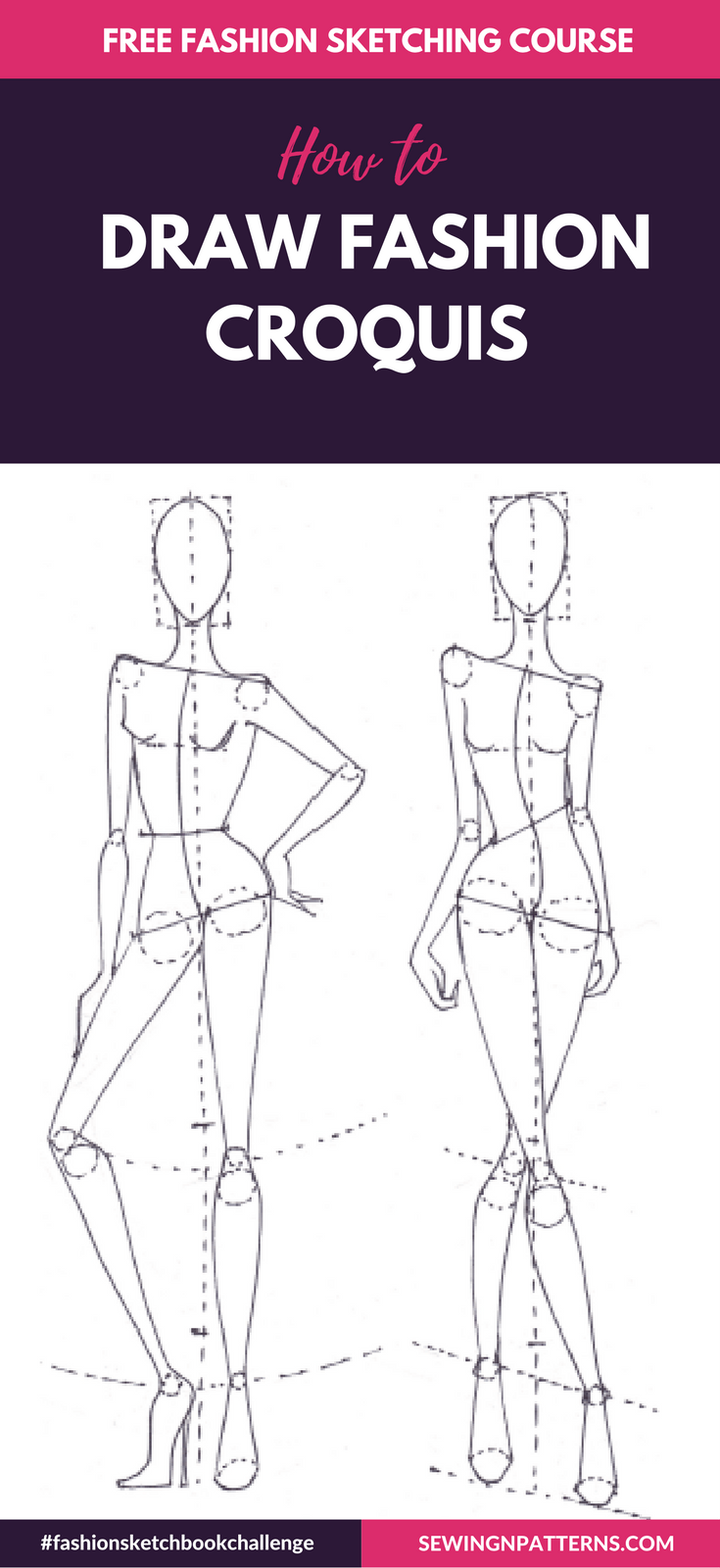 735x1600 Make Fashion Sketches Like A Pro In 30 Days Fashion Designing - Free Fashion Sketches