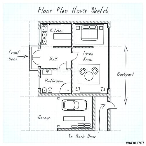 500x500 Decoration Floor Plan House Sketch Draw Simple Plans Free. Sketch - Free House Sketch