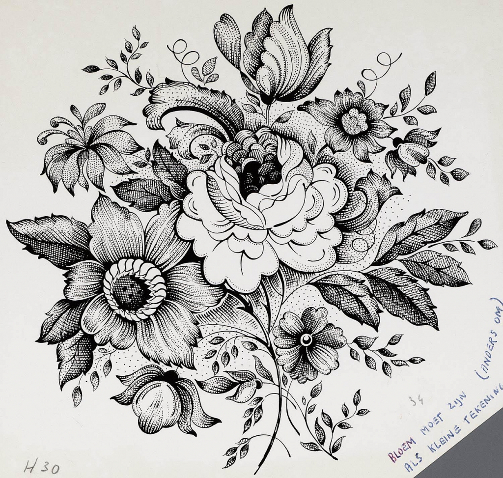 1024x973 Pencil Sketch Of Flower Bouquet Flower Bouquet Drawing At - Free Sketch Images