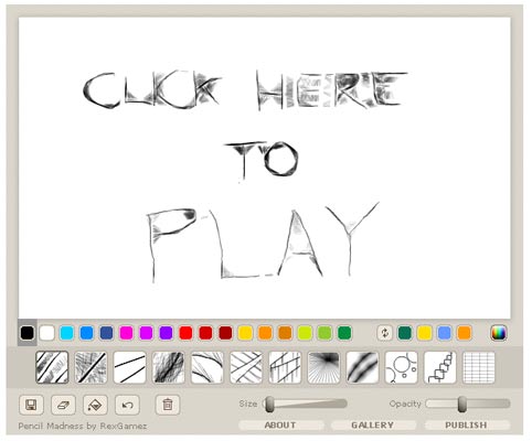482x400 Pencil Madness Flash Game - Free Sketching Games